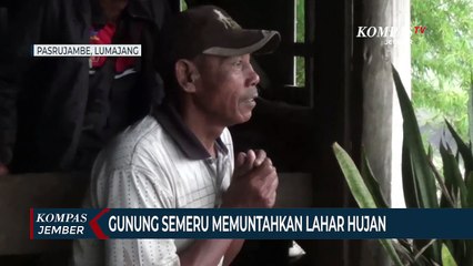 Gunung Semeru Memuntahkan Lahar Hujan