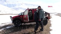 Erzurum off-road tutkunları, yaban hayatı için gaza bastı