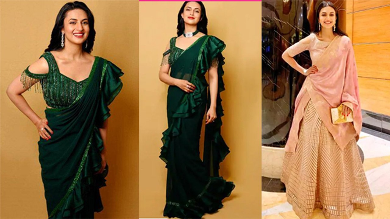 Divyanka Tripathi Looks Glamorous In Designer Saree; Watch Video | Boldsky
