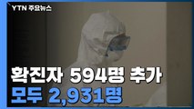 밤사이 코로나19 확진자 594명 추가...모두 2,931명 / YTN