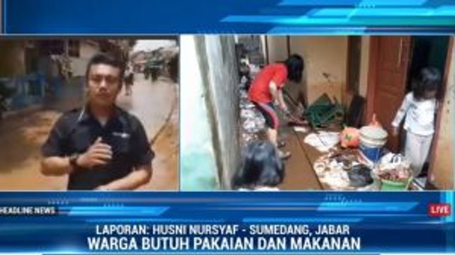 Banjir Surut, Warga Sumedang Gotong Royong Bersihkan Lumpur