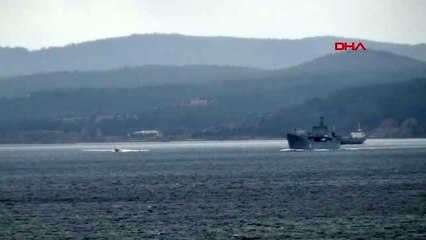Çanakkale rus savaş gemisi 'orsk' akdeniz'e iniyor