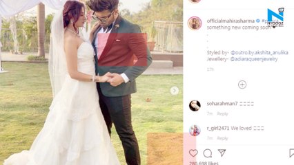 Bigg Boss 13's Mahria Sharma and Paras Chhabra stun in wedding attires