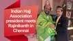 Indian Hajj Association president meets Rajinikanth in Chennai