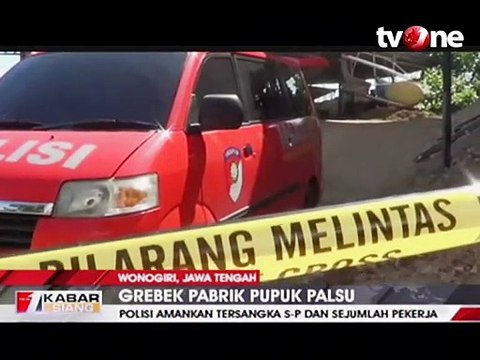 Polisi Gerebek Pabrik Pembuat Pupuk Palsu