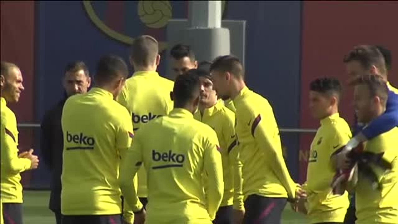 Último entrenamiento del Barça antes del Clásico frente al Real Madrid