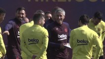 Real and Barca train ahead of El Clasico