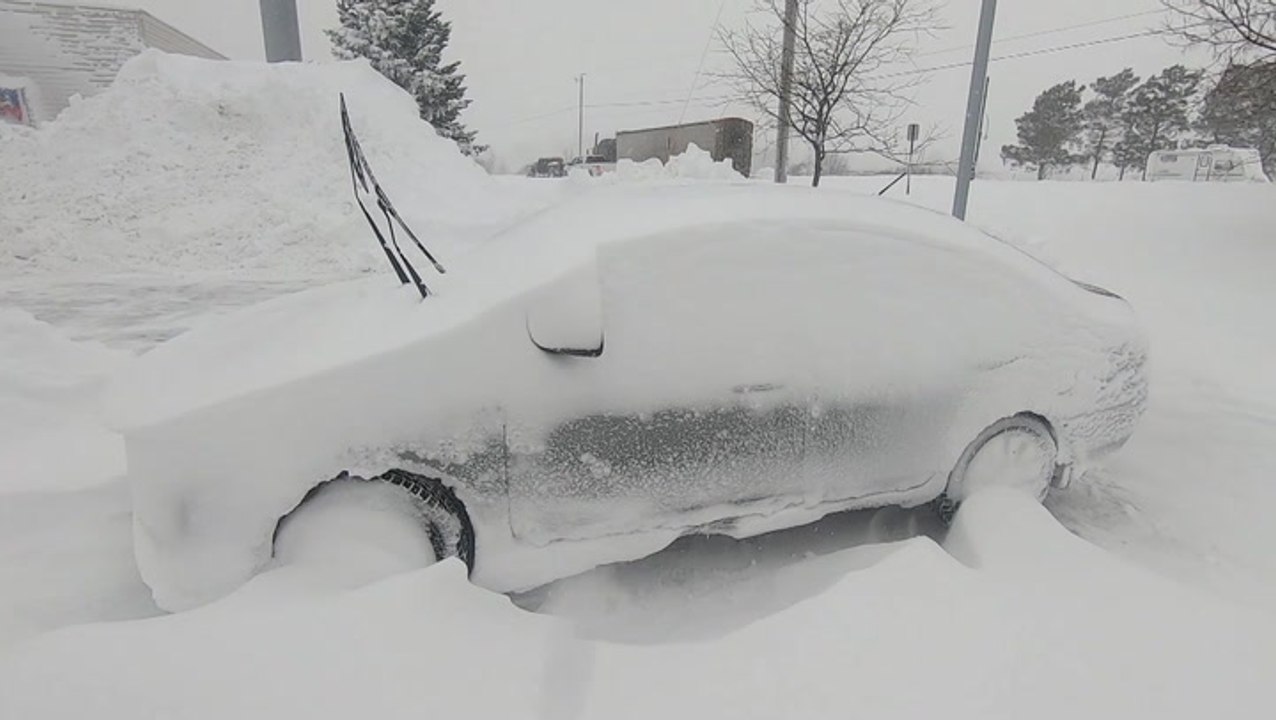Lake-effect snow pounds upstate New York