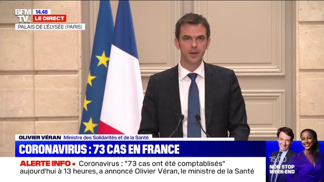 Coronavirus: Tous les rassemblements de plus de 5000 personnes en milieu confiné seront annulés en France, annonce Olivier Véran