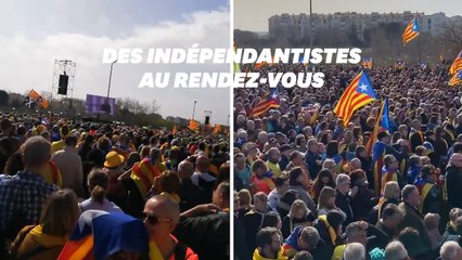 À Perpignan, une foule immense au meeting de l'indépendantiste catalan Puigdemont