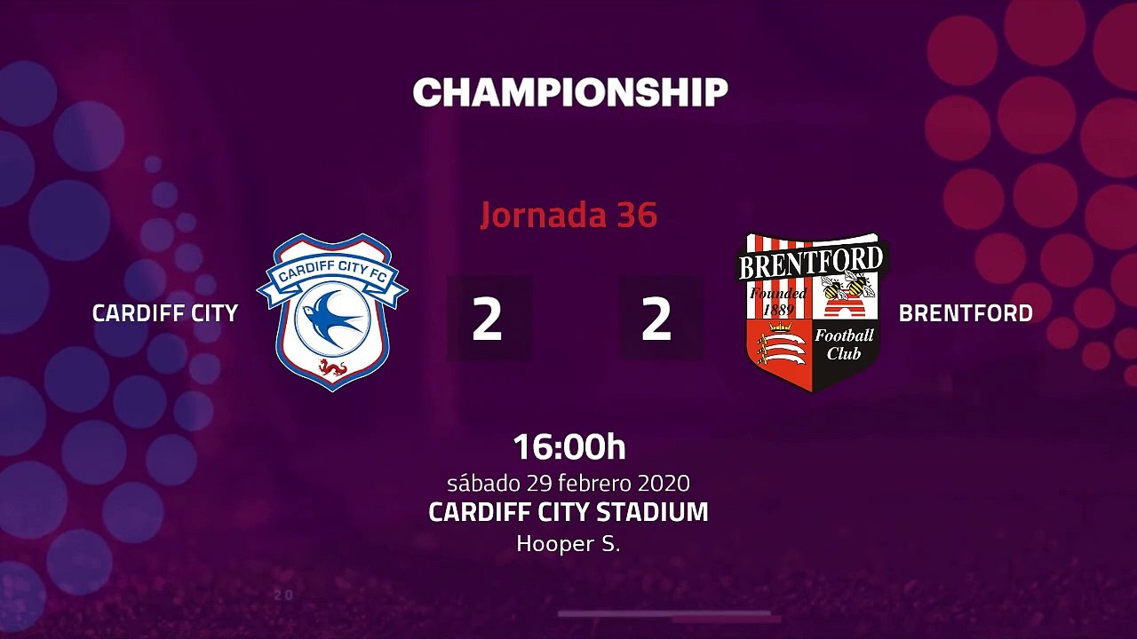 Resumen partido entre Cardiff City y Brentford Jornada 36 Championship