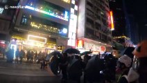 Hong Kong protesters throw molotovs and 