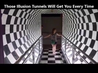 Essayez de rester debout dans ce tunnel : impossible à cause d'une simple illusion d'optique