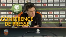 Conférence de presse FC Lorient - FC Chambly (1-2) : Christophe PELISSIER (FCL) - Bruno LUZI (FCCO) - 2019/2020