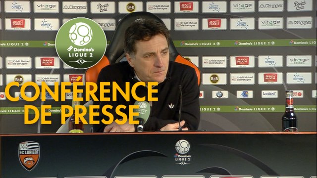 Conférence de presse FC Lorient - FC Chambly (1-2) : Christophe PELISSIER (FCL) - Bruno LUZI (FCCO) - 2019/2020