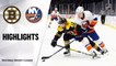 NHL Highlights | Bruins @ Islanders 2/29/20