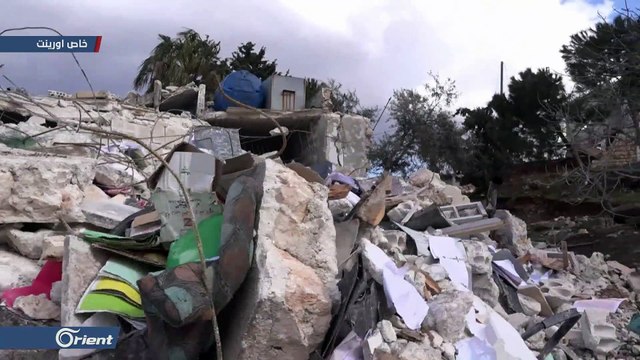 كاميرا أورينت نيوز ترصد موقع استهداف النقطة التركية ببلدة بليون بإدلب