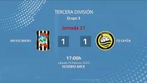 Resumen partido entre UM Escobedo y CD Cayón Jornada 27 Tercera División