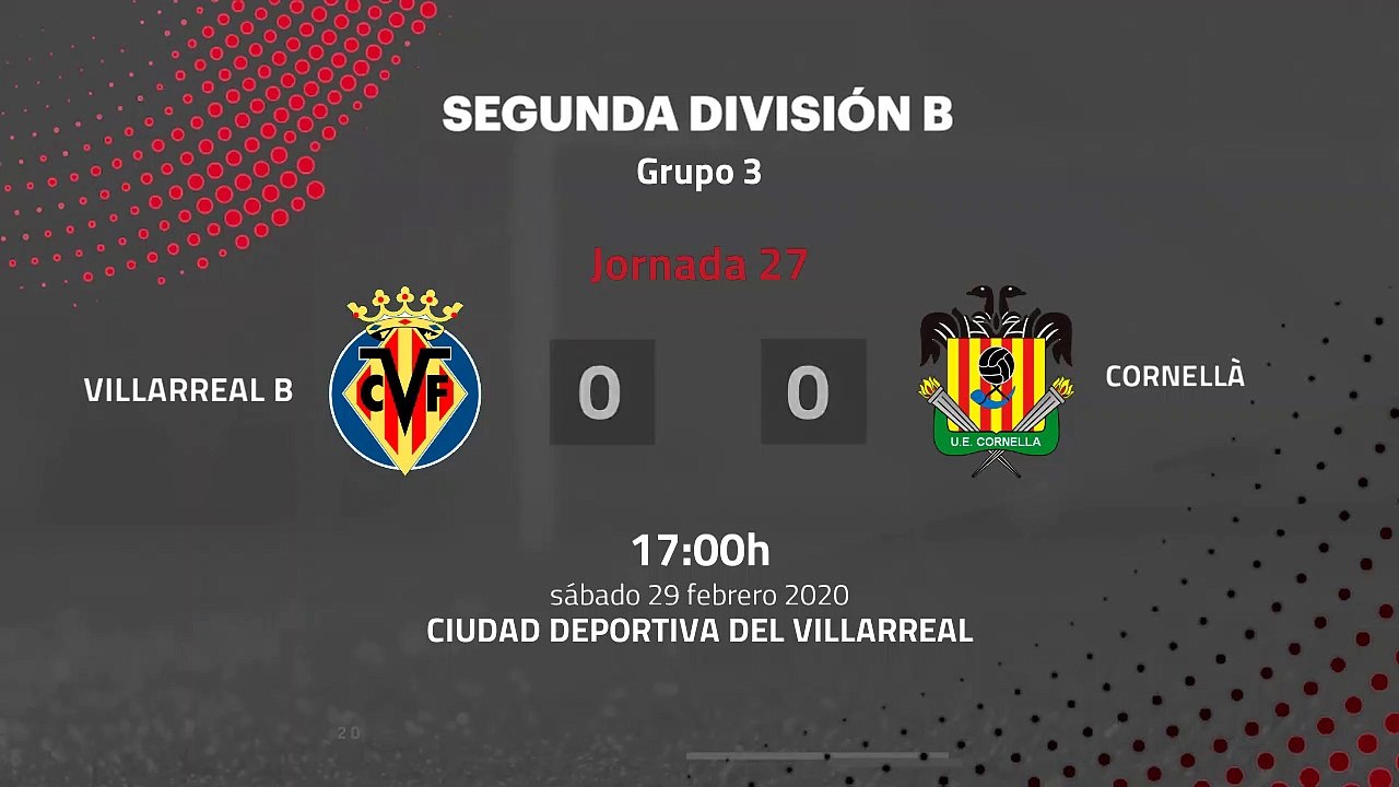 Resumen partido entre Villarreal B y Cornellà Jornada 27 Segunda División B