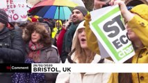 شاهد: الناشطة السويدية غريتا تنضم إلى مظاهرة احتجاجية لأجل المناخ في بريطانيا