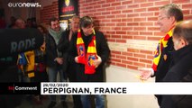 Carles Puigdemont torna in terra catalana per una partita di rugby