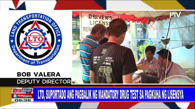 LTO, suportado ang pagbabalik ng mandatory drug tets sa pagkuha ng lisensya