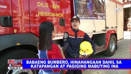 Babaeng bumbero, hinahangaan dahil sa katapangan at pagiging mabuting ina