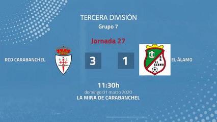 Resumen partido entre RCD Carabanchel y El Álamo Jornada 27 Tercera División