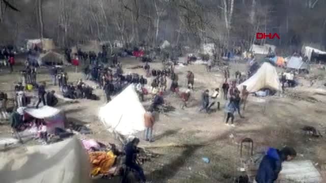 Edirne-yunan güvenlik güçleri tampon bölgede göçmenlere müdahale ediyor -5