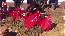 Konyalı şehidin mezarı Türk Bayrakları ve çiçeklerle donatıldı