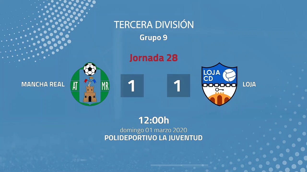 Resumen partido entre Mancha Real y Loja Jornada 28 Tercera División