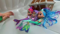 Sophia, Isabella e Alice - Princesa Ariel e Shimmer e Shine Descobrindo Tesouros