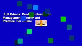 Full E-book  Product Information Management: Theory and Practice  For Online