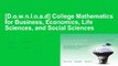 [D.o.w.n.l.o.a.d] College Mathematics for Business, Economics, Life Sciences, and Social Sciences
