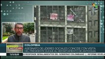Colombia: asesinan a dos líderes sociales