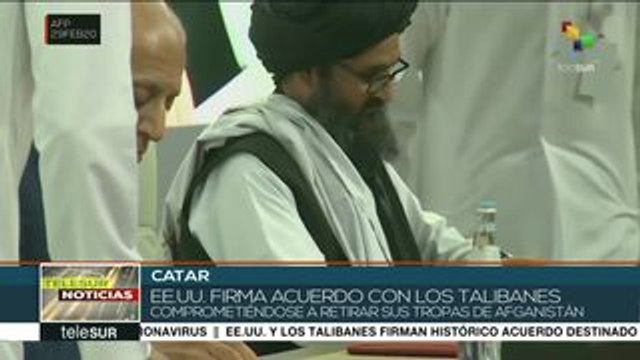 EE.UU. y talibanes firman acuerdo para retiro de tropas en Afganistán