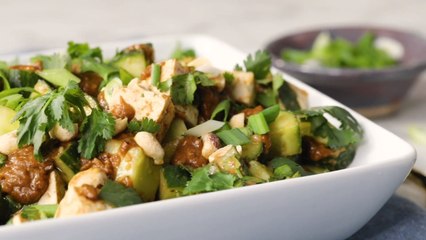 How to Make Tofu Cucumber Salad with Spicy Peanut Dressing
