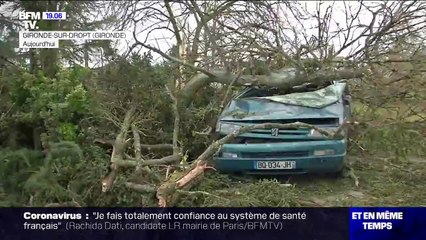 Tempête Léon: en Gironde, une tornade fait des dégâts mais ne blesse personne