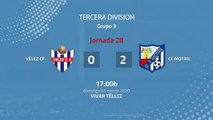 Resumen partido entre Vélez CF y CF Motril Jornada 28 Tercera División