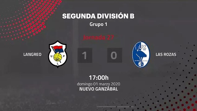 Resumen partido entre Langreo y Las Rozas Jornada 27 Segunda División B