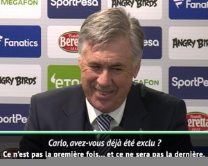 Ancelotti : "Pas ma première, et pas ma dernière exclusion"