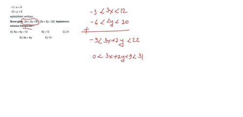 Sıradışı Analiz Yayınları TYT 8. Deneme Sınavı - Matematik 7.  Soru
