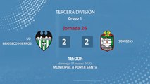 Resumen partido entre UD Paiosaco-Hierros y Somozas Jornada 26 Tercera División