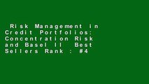 Risk Management in Credit Portfolios: Concentration Risk and Basel II  Best Sellers Rank : #4