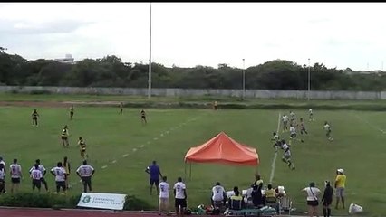 Interception de Brice qui mène à l'essai de la sélection Masculine contre Sertoes