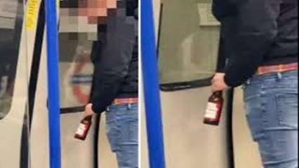 MAN URINATES ON TUBE DOORS ON NORTHERN LINE