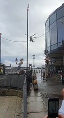 Military Helicopter Lands In The Heart Of Cardiff Bay