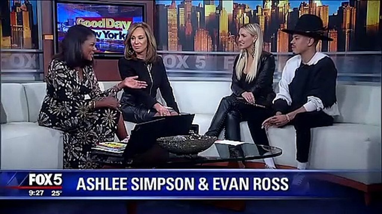 Ashlee Simpson & Evan Ross at Good Day New York (2019/01/07)