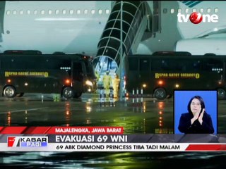 Detik-detik 69 WNI Kru Diamond Princess Tiba di Kertajati