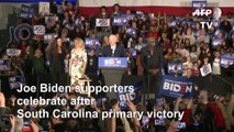 Biden celebrates major win in South Carolina